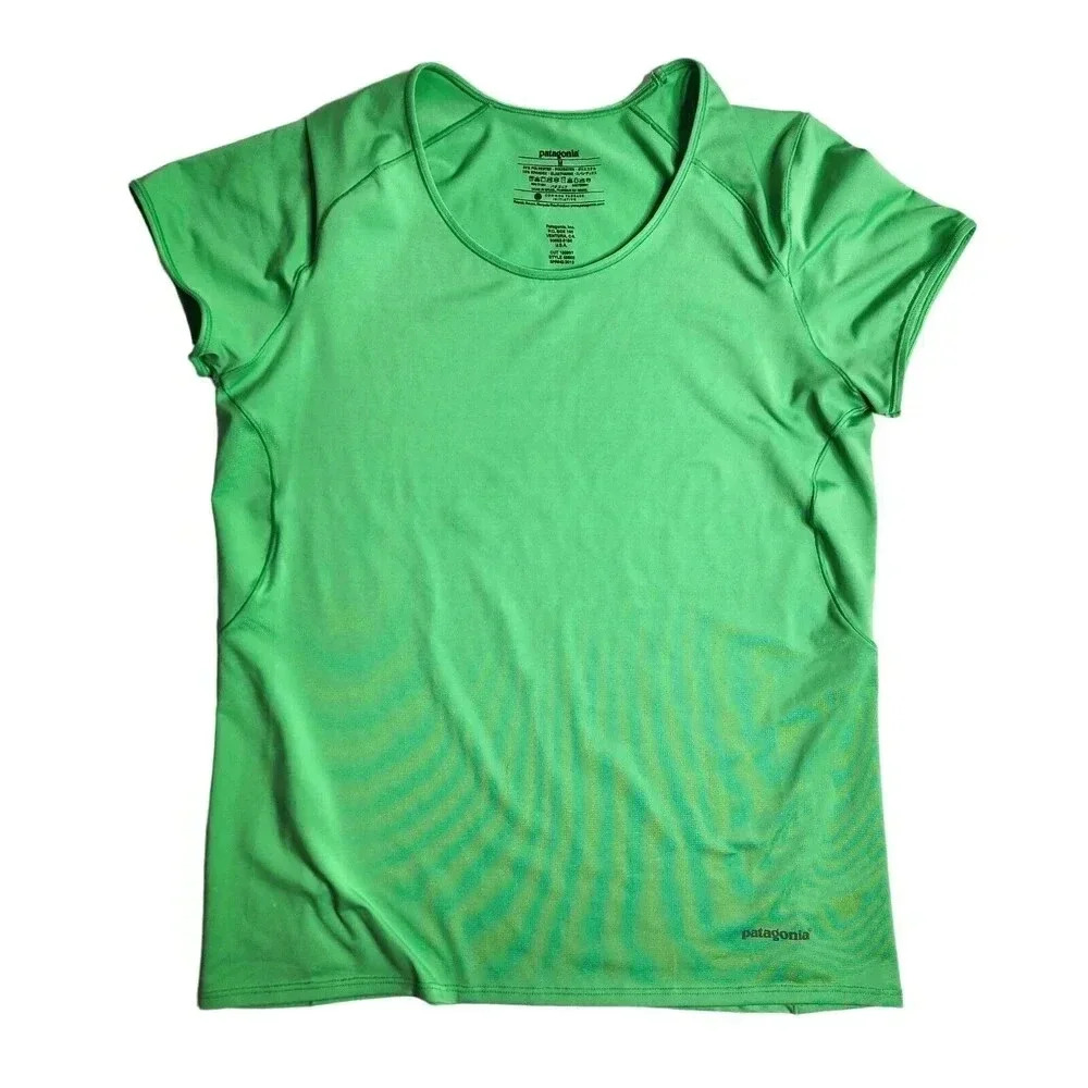 Patagonia Common Thread Women's Size M Short Sleeve Top Size Medium Green